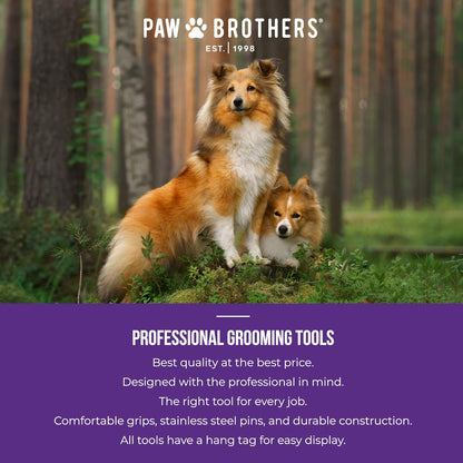 Paw Brothers Professional Grade Soft Pin Flat Slicker Brush for Large Dogs - X-Large, Gentle on Skin, Coated Tips for Tangle and Mat Removal, Maximum Coverage