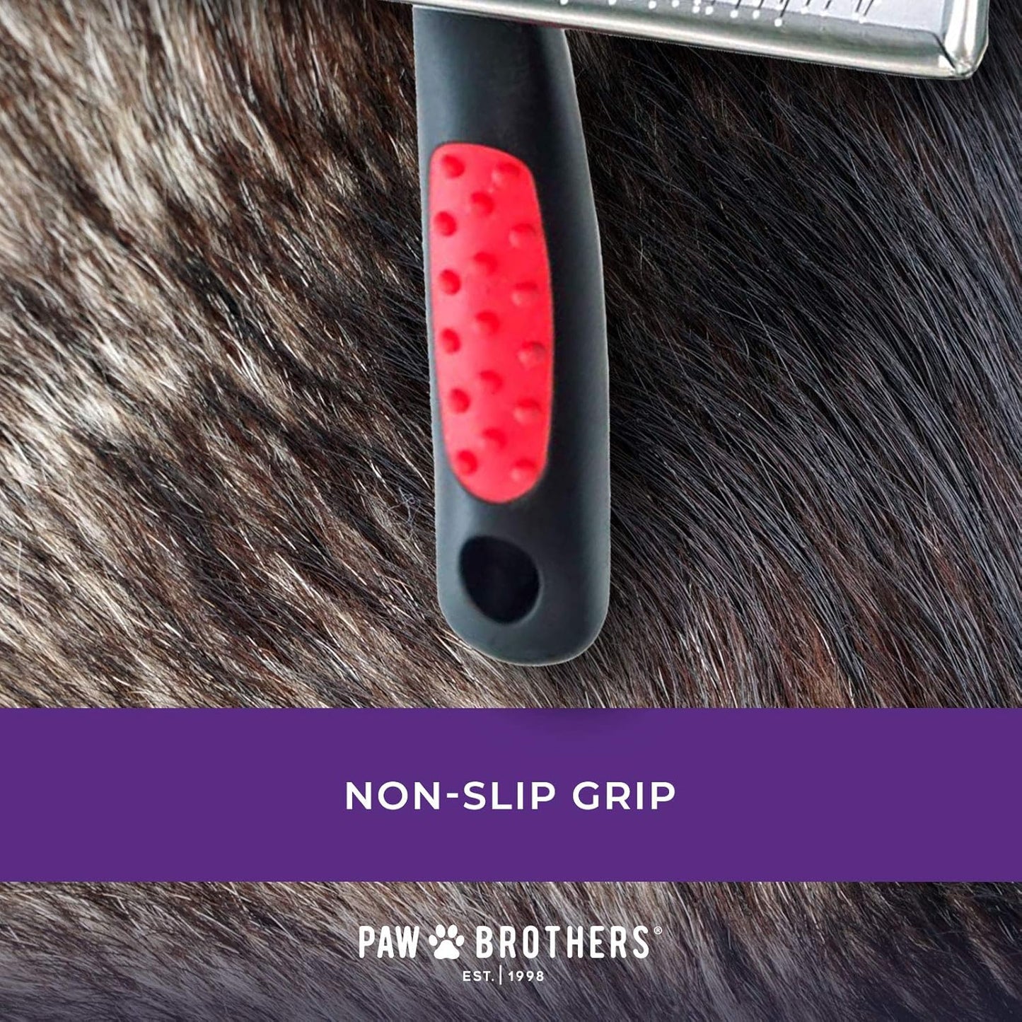 Paw Brothers Professional Grade Soft Pin Flat Slicker Brush for Large Dogs - X-Large, Gentle on Skin, Coated Tips for Tangle and Mat Removal, Maximum Coverage