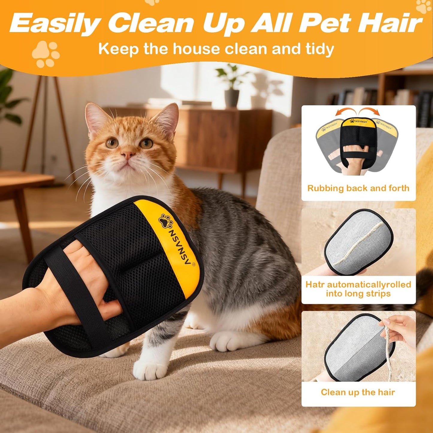 Pet Hair Eraser Glove – Reusable Fur Remover